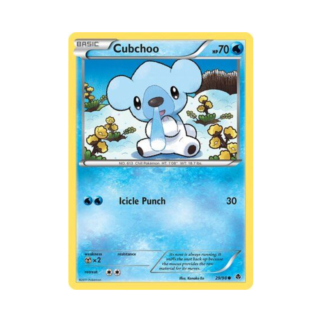 포켓몬 TCG 코고미 C 이머징 파워스 (영문판)(Pokemon TCG Cubchoo C Emerging Powers (English Ver.)) - 1