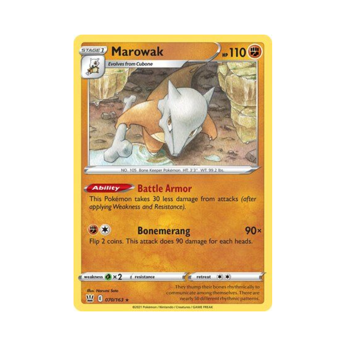 포켓몬 TCG 텅구리 R 배틀 스타일즈 (영문판)(Pokemon TCG Marowak R Battle Styles (English Ver.)) - 1