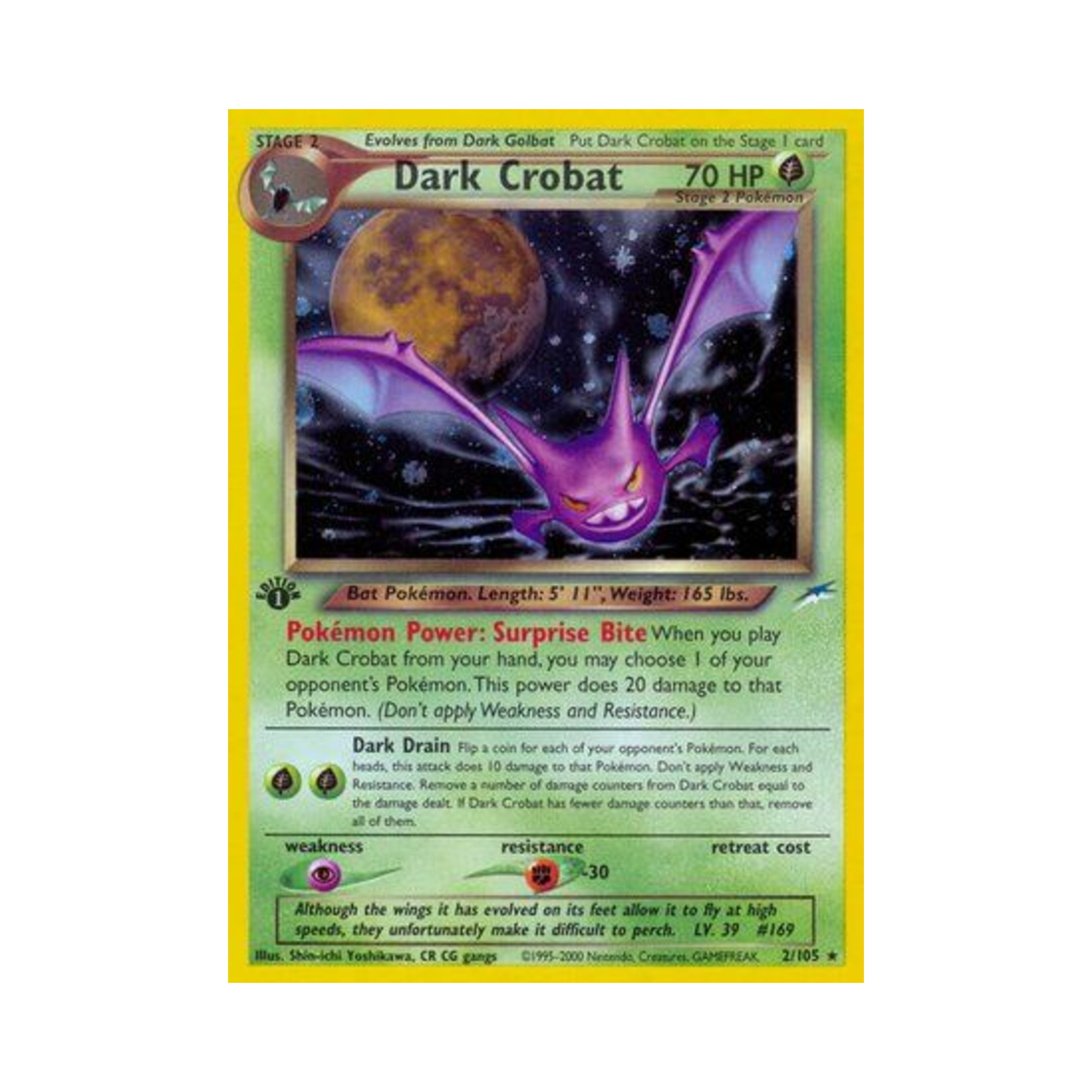 포켓몬 TCG 다크 크로뱃 RH 네오 데스티니 (영문판)(Pokemon TCG Dark Crobat RH Neo Destiny (English Ver.))