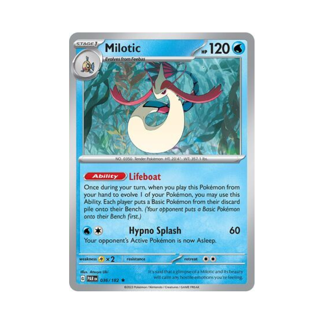 포켓몬 TCG 밀로틱 R 파라독스 리프트 (영문판)(Pokemon TCG Milotic R Paradox Rift (English Ver.))