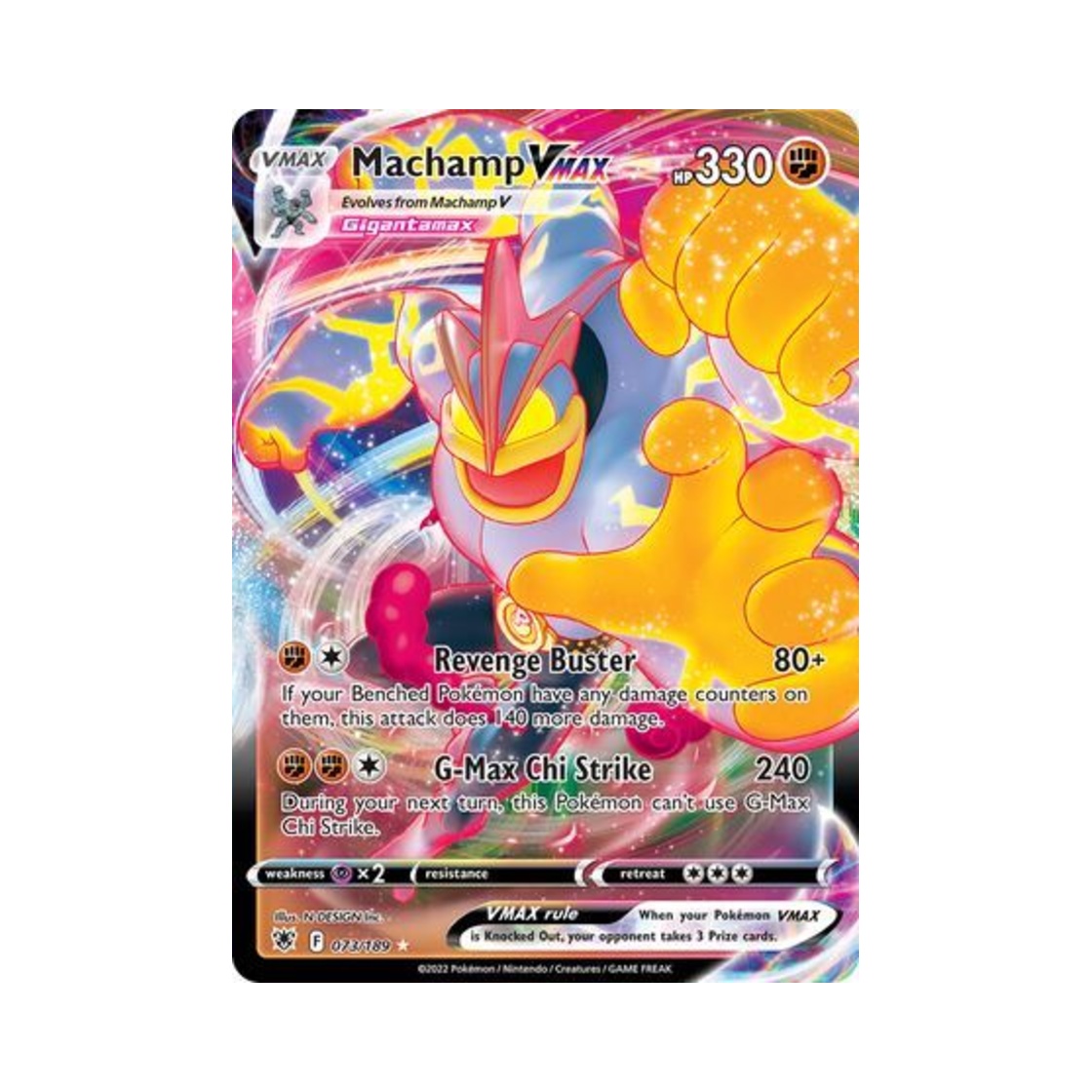 포켓몬 TCG 괴력몬 VMAX HRV 아스트랄 레디안스 (영문판)(Pokemon TCG Machamp VMAX HRV Astral Radiance (English Ver.))