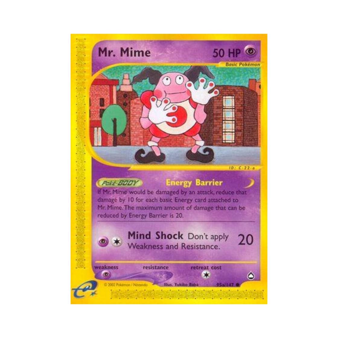 포켓몬 TCG 마임맨 C 아쿠아폴리스 (영문판)(Pokemon TCG Mr. Mime C Aquapolis (English Ver.)) - 1
