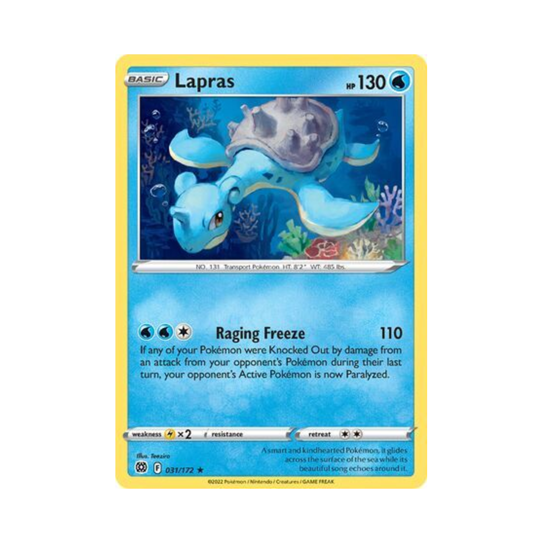 포켓몬 TCG 라프라스 R 브릴리언트 스타즈 (영문판)(Pokemon TCG Lapras R Brilliant Stars (English Ver.)) - 1