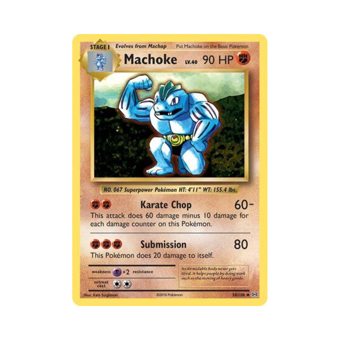 포켓몬 TCG 근육몬 U 에볼루션즈 (영문판)(Pokemon TCG Machoke U Evolutions (English Ver.))
