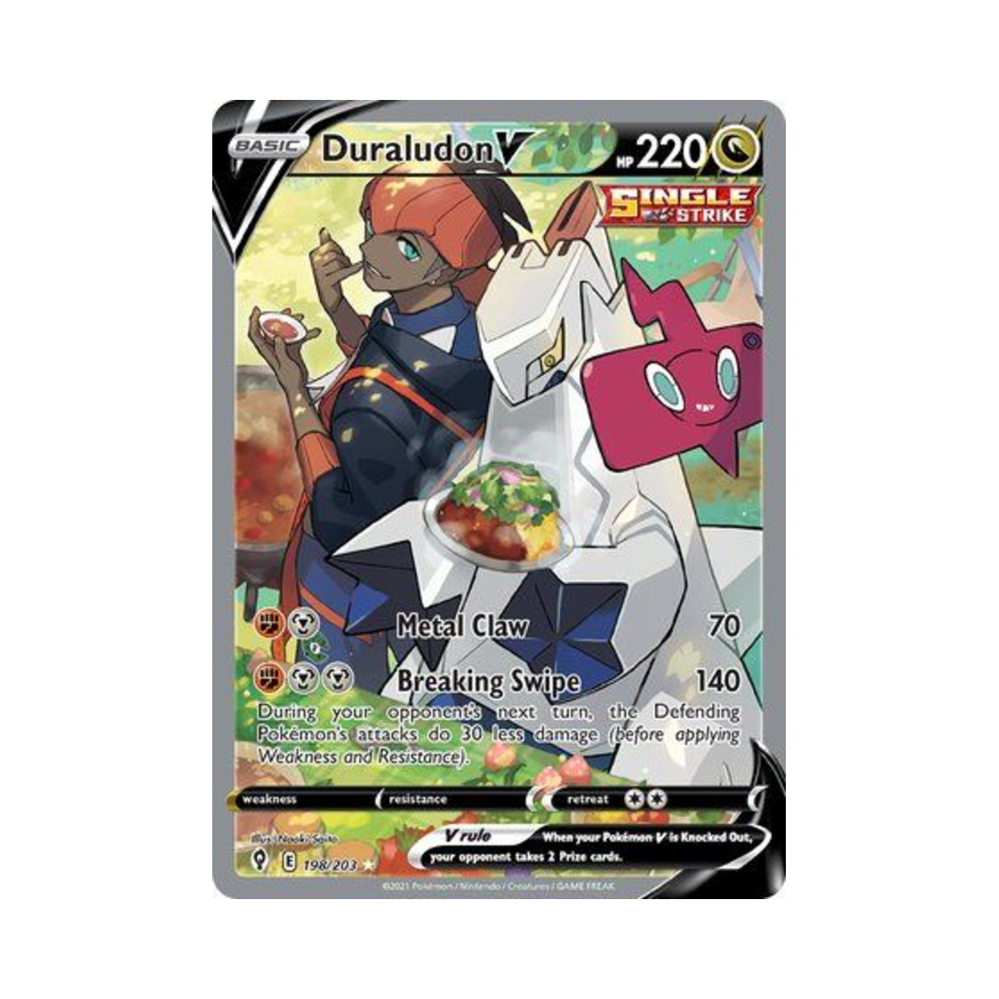 포켓몬 TCG 두랄루돈 V RU 이볼빙 스카이즈 (영문판)(Pokemon TCG Duraludon V RU Evolving Skies (English Ver.)) - 1