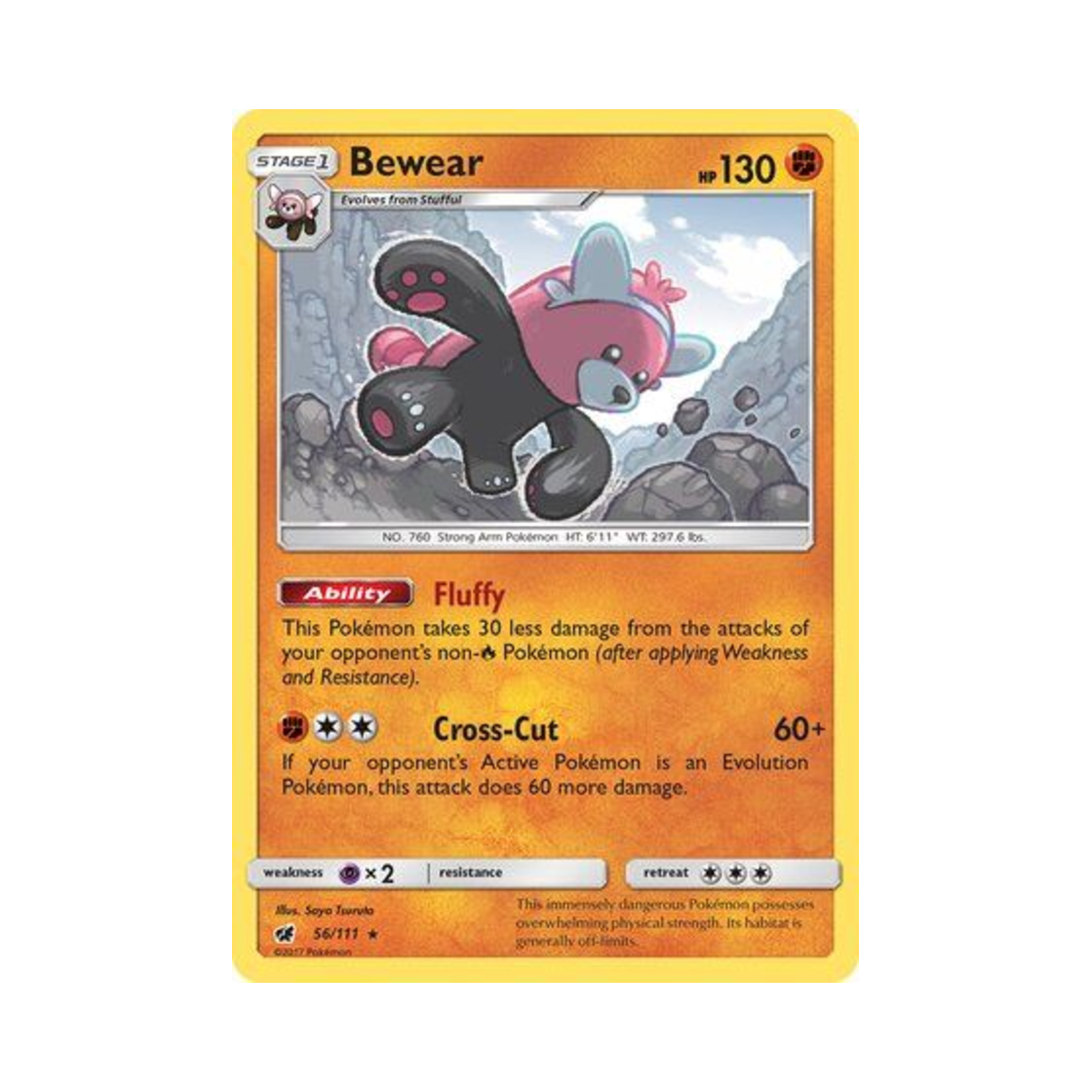 포켓몬 TCG 이븐곰 RH 크림슨 인베이전 (영문판)(Pokemon TCG Bewear RH Crimson Invasion (English Ver.))