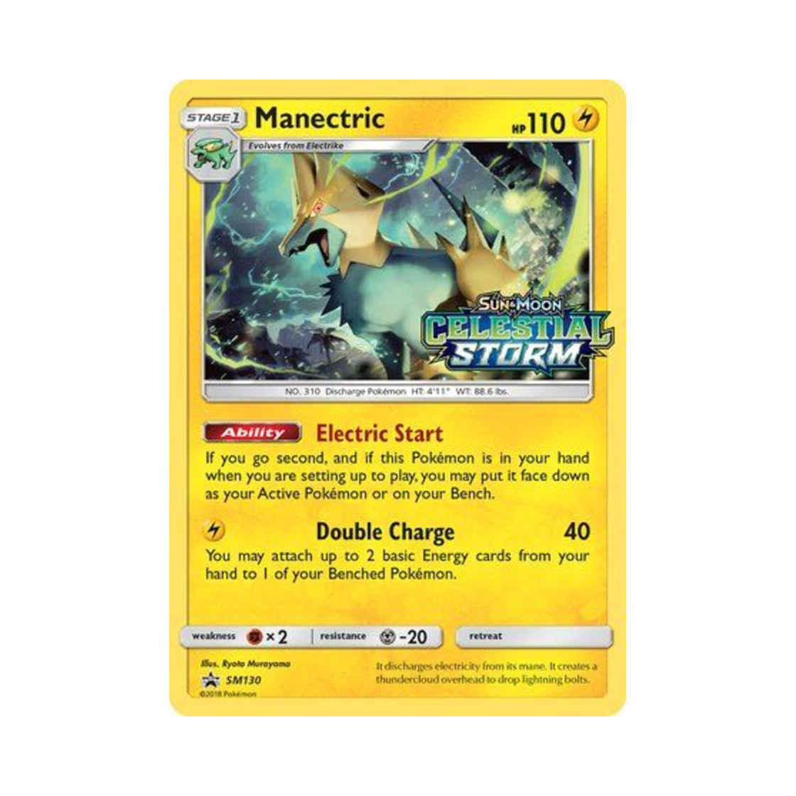 포켓몬 TCG 썬더볼트 P 썬 & 문 프로모카드 (영문판)(Pokemon TCG Manectric P Sun & Moon Promos (English Ver.))