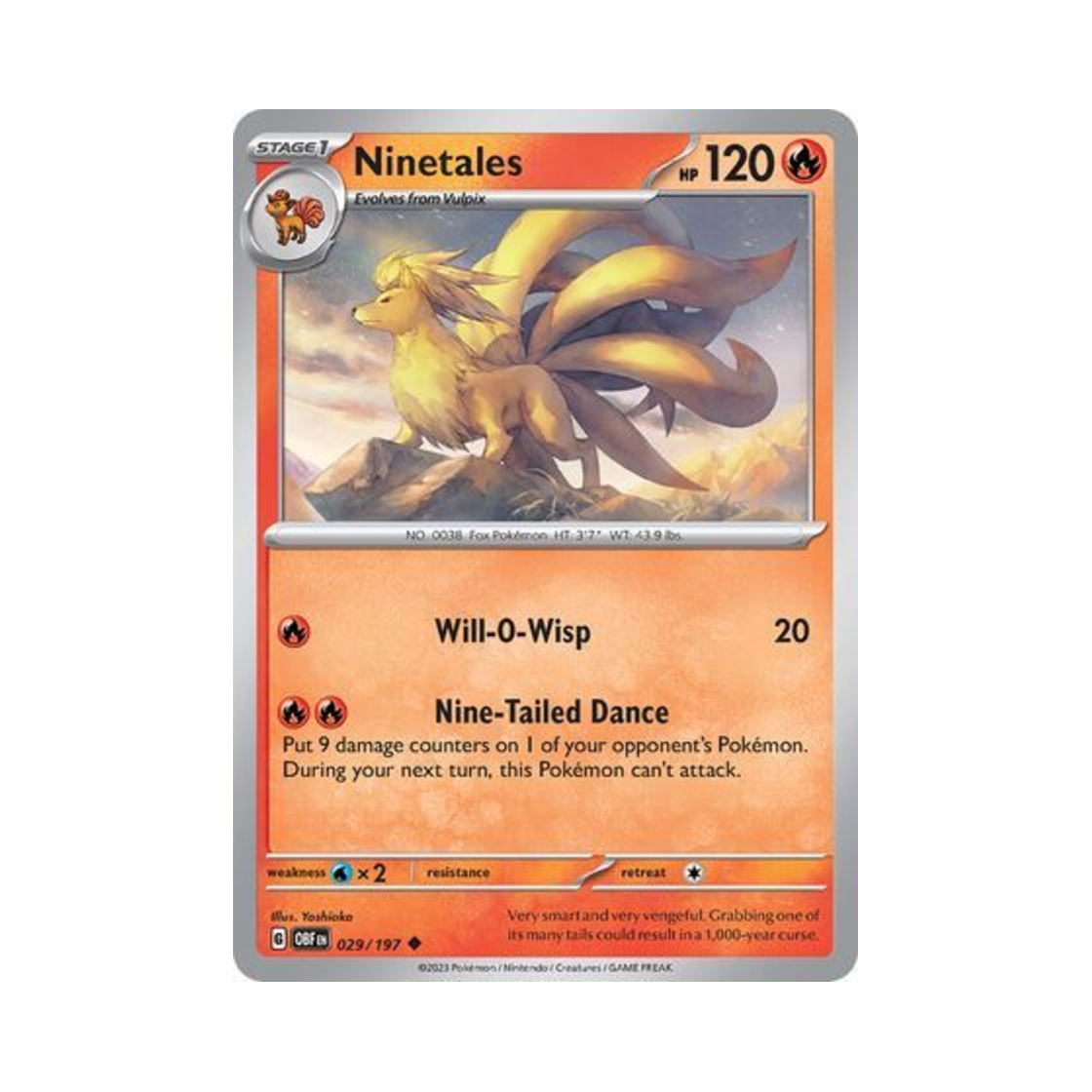 포켓몬 TCG 나인테일 U 옵시디언 플레임즈 (영문판)(Pokemon TCG Ninetales U Obsidian Flames (English Ver.)) - 1