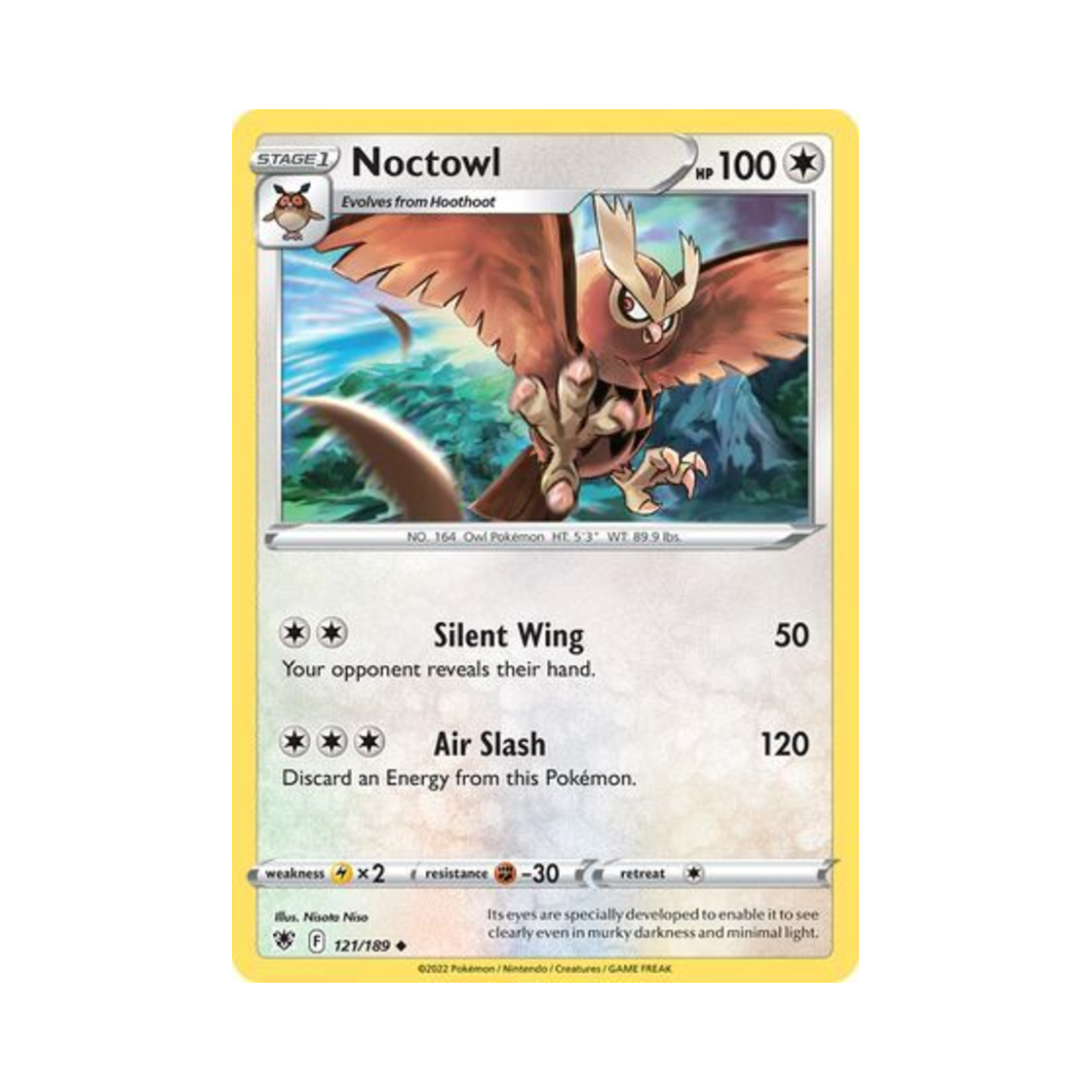 포켓몬 TCG 야부엉 U 아스트랄 레디안스 (영문판)(Pokemon TCG Noctowl U Astral Radiance (English Ver.)) - 1