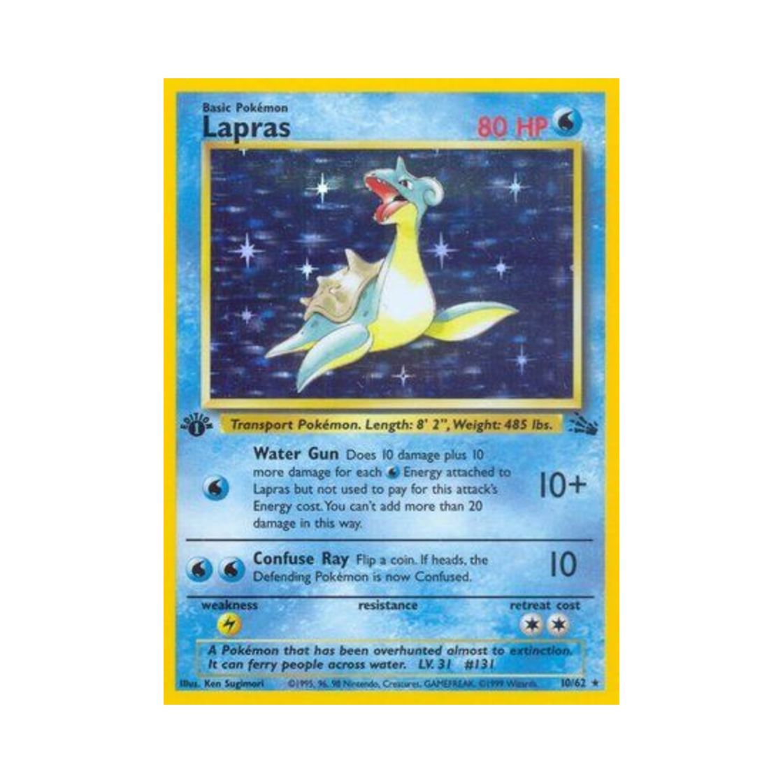 포켓몬 TCG 라프라스 RH 포실 (영문판)(Pokemon TCG Lapras RH Fossil (English Ver.)) - 1