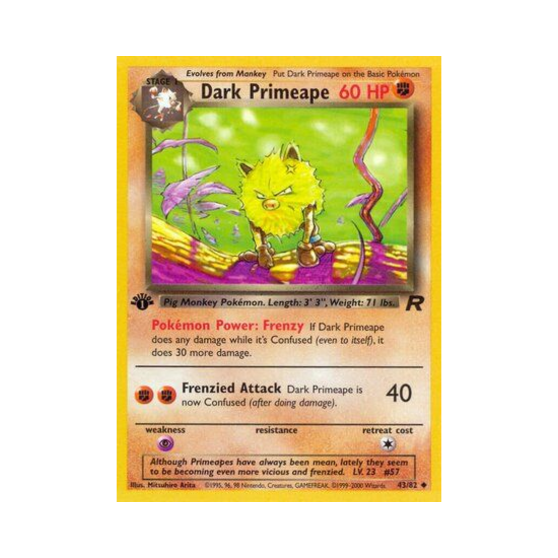 포켓몬 TCG 다크 성원숭 U 로켓단 (영문판)(Pokemon TCG Dark Primeape U Team Rocket (English Ver.))