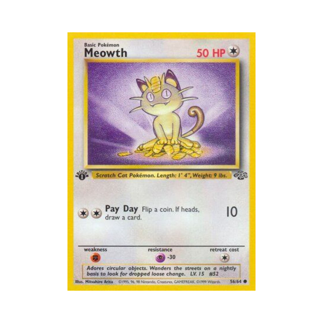 포켓몬 TCG 나옹 C 정글 (영문판)(Pokemon TCG Meowth C Jungle (English Ver.)) - 1