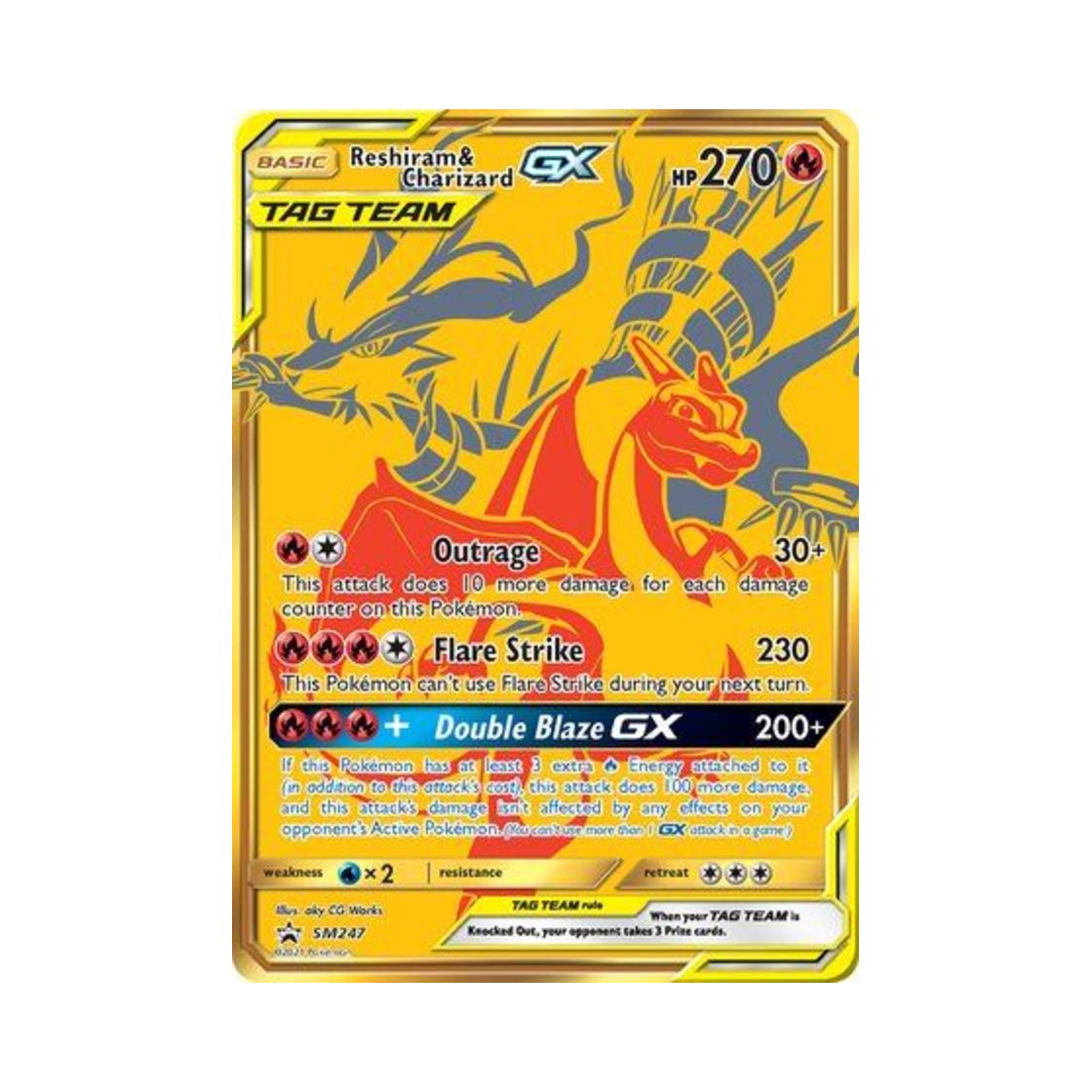 포켓몬 TCG 레시라무 & 리자몽 GX 점보 P 썬 & 문 프로모카드 (영문판)(Pokemon TCG Reshiram & Charizard GX Jumbo P Sun & Moon Promos (English Ver.)) - 1