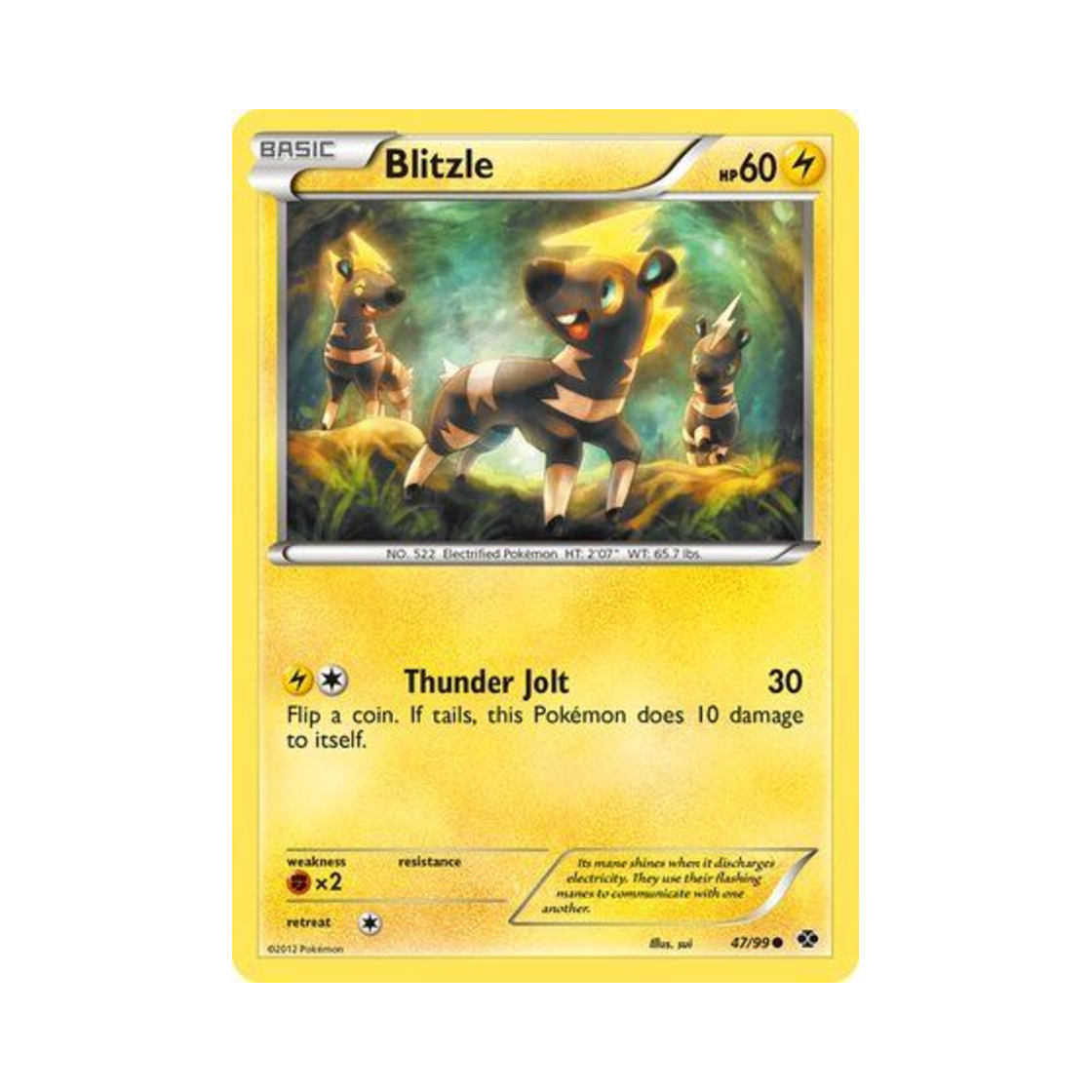 포켓몬 TCG 줄뮤마 C 넥스트 데스티니스 (영문판)(Pokemon TCG Blitzle C Next Destinies (English Ver.)) - 1