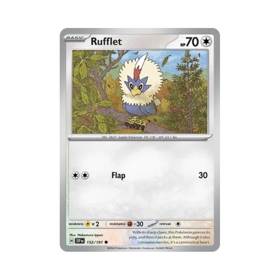 포켓몬 TCG 수리둥보 C 서징 스파크 (영문판)(Pokemon TCG Rufflet C Surging Sparks (English Ver.))