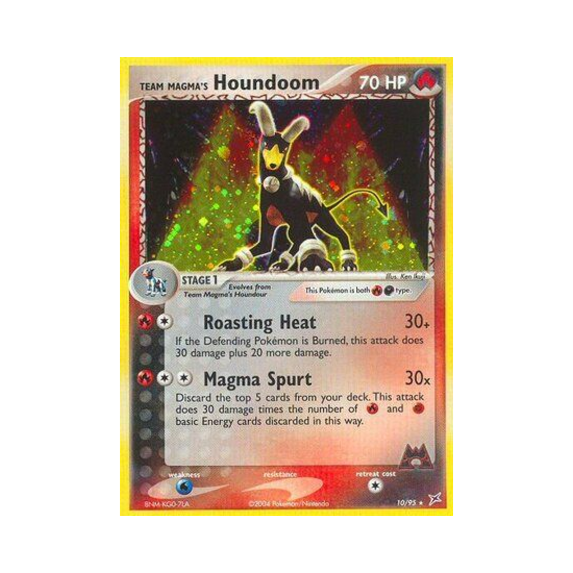 포켓몬 TCG 마그마단의 헬가 RH EX 마그마단 vs 아쿠아단 (영문판)(Pokemon TCG Team Magma's Houndoom RH EX Team Magma vs Team Aqua (English Ver.)) - 1