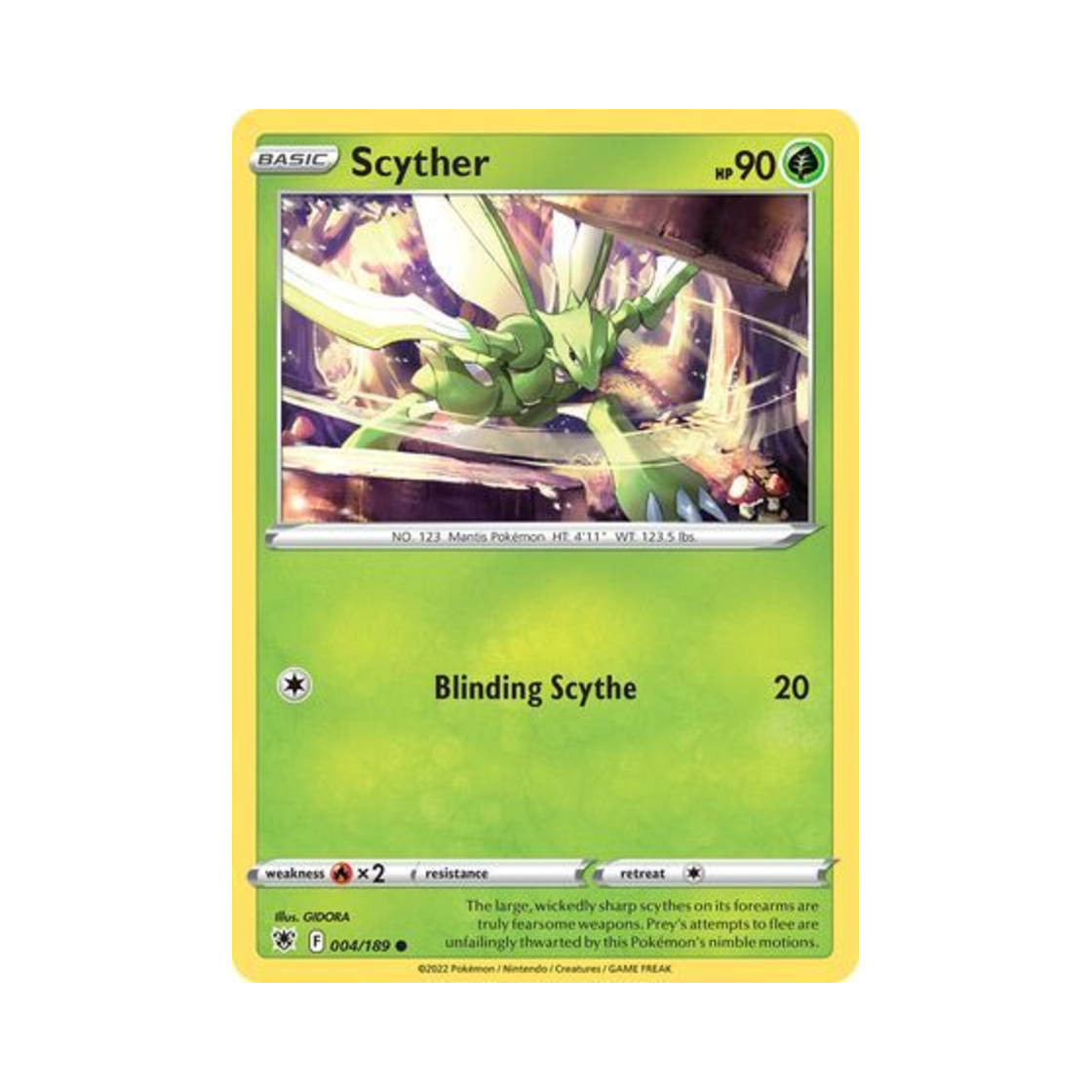 포켓몬 TCG 스라크 C 아스트랄 레디안스 (영문판)(Pokemon TCG Scyther C Astral Radiance (English Ver.)) - 1