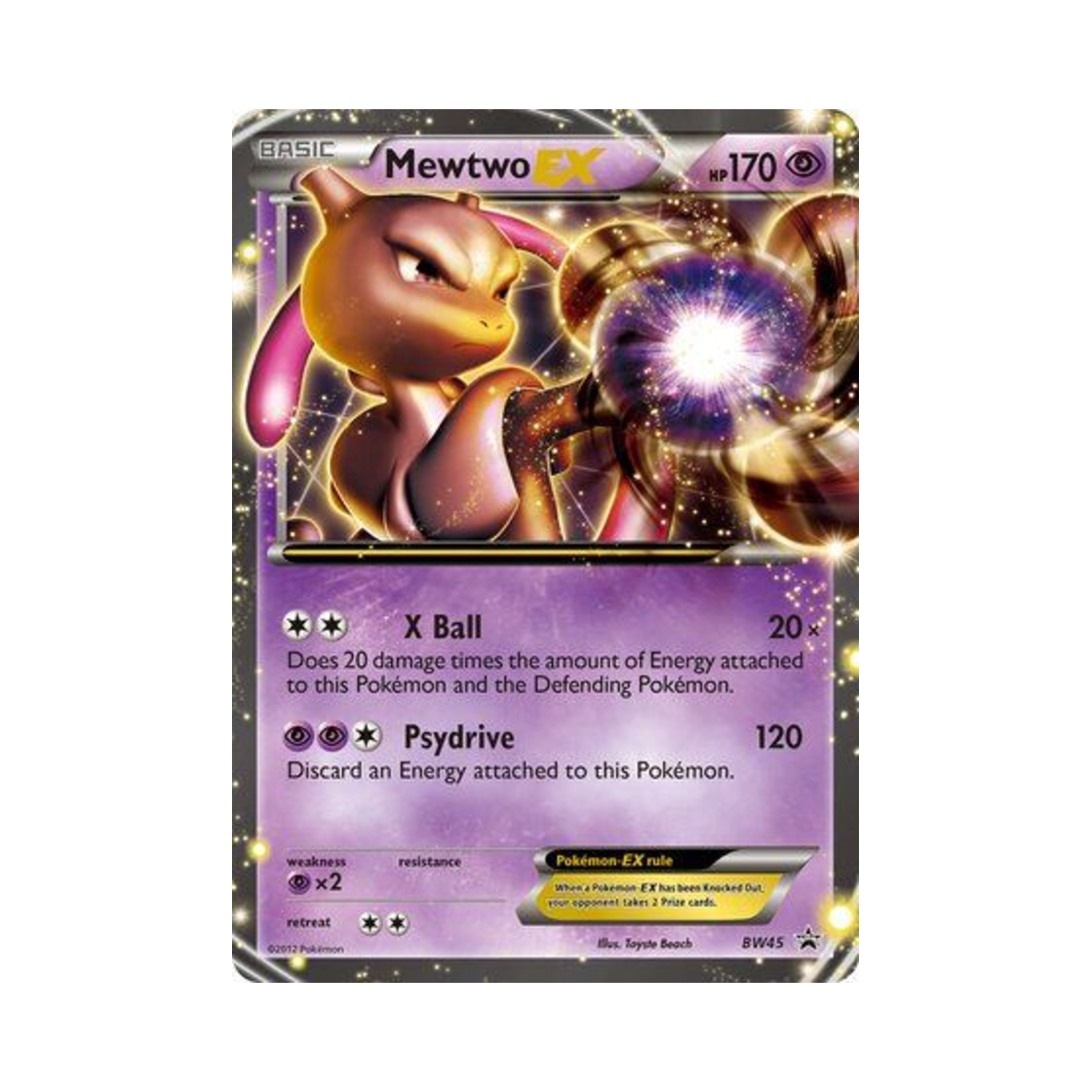포켓몬 TCG 뮤츠 ex P 블랙 & 화이트 프로모카드 (영문판)(Pokemon TCG Mewtwo ex P Black & White Promos (English Ver.)) - 1