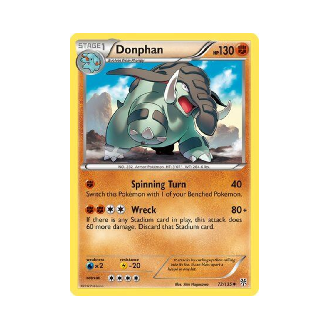 포켓몬 TCG 코리갑 U 플라스마 스톰 (영문판)(Pokemon TCG Donphan U Plasma Storm (English Ver.)) - 1