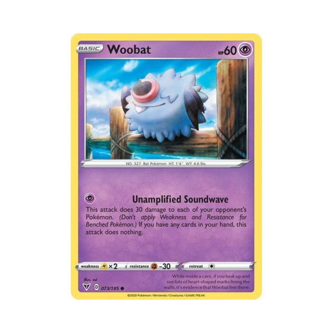 포켓몬 TCG 또르박쥐 C 비비드 볼티지 (영문판)(Pokemon TCG Woobat C Vivid Voltage (English Ver.)) - 1