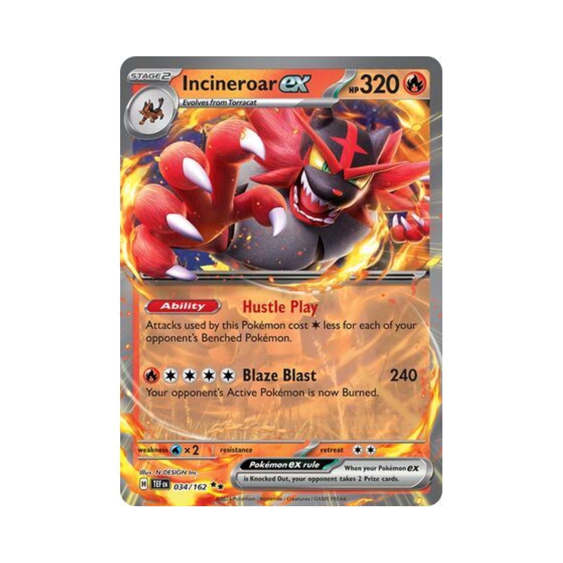 포켓몬 TCG 어흥염 ex DR 템포럴 포시스 (영문판)(Pokemon TCG Incineroar ex DR Temporal Forces (English Ver.)) - 1