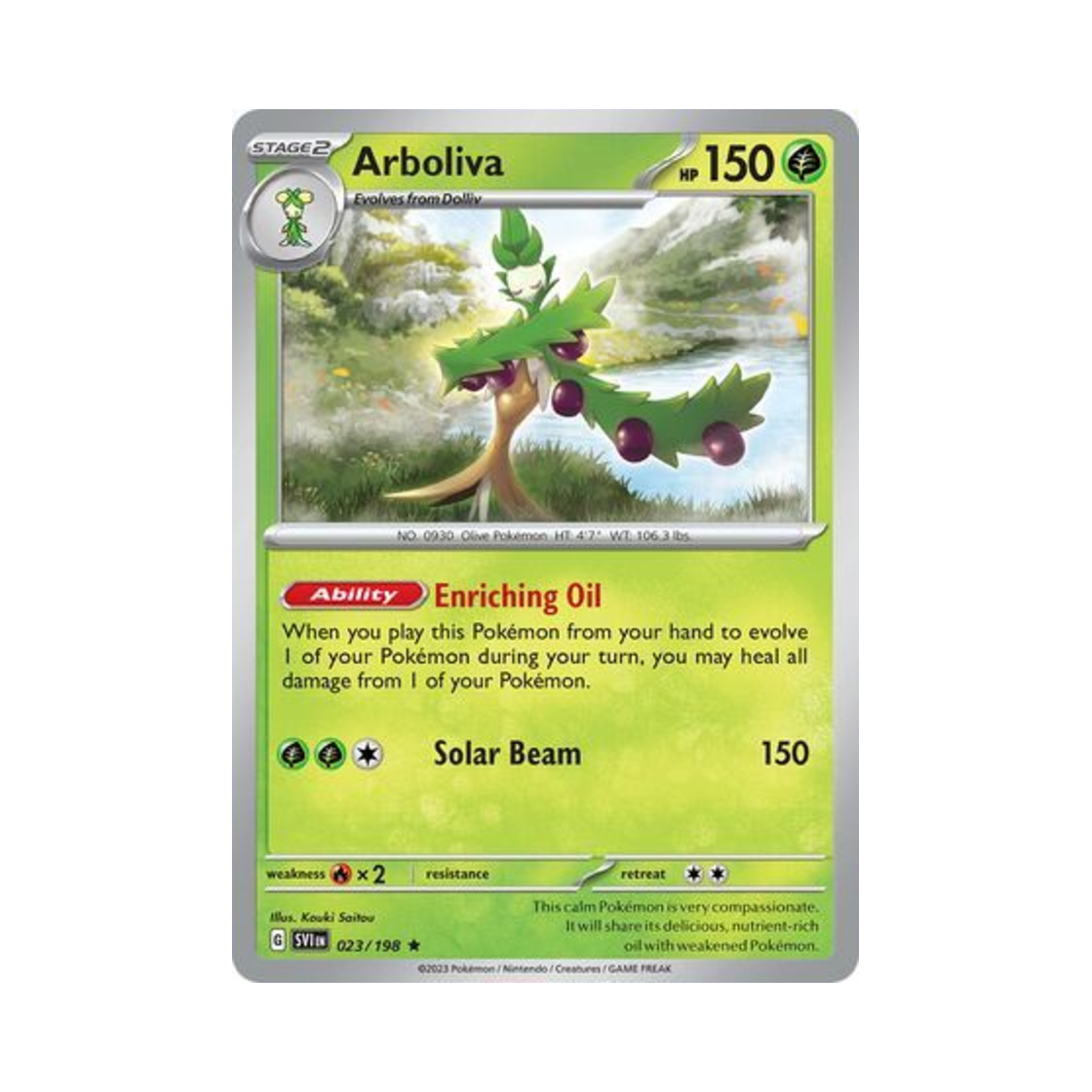 포켓몬 TCG 올리르바 R 스칼렛 & 바이올렛 (영문판)(Pokemon TCG Arboliva R Scarlet & Violet (English Ver.)) - 1