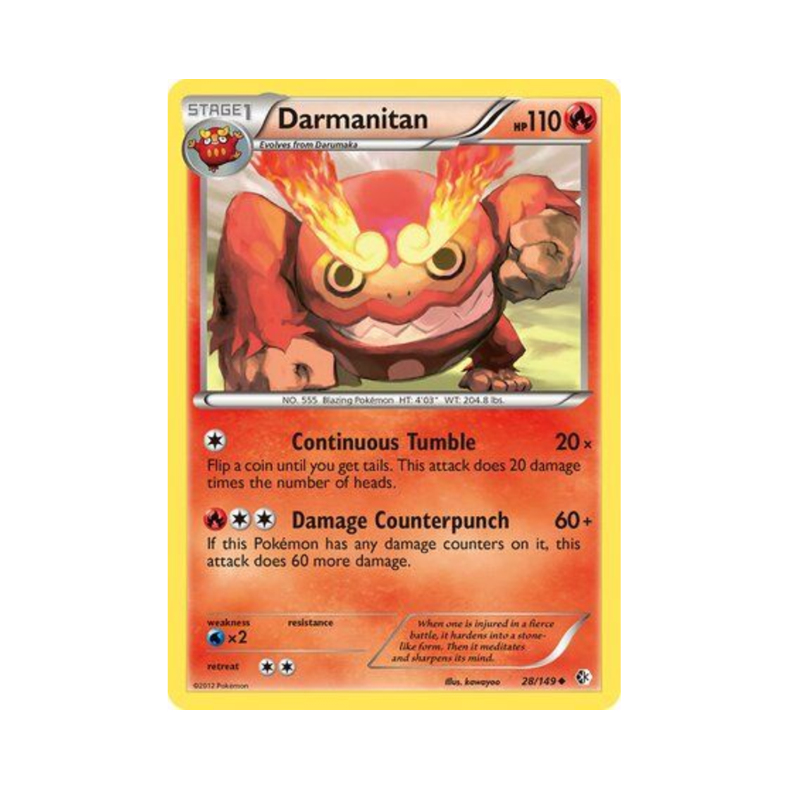 포켓몬 TCG 불비달마 U 바운더리스 크로스드 (영문판)(Pokemon TCG Darmanitan U Boundaries Crossed (English Ver.)) - 1