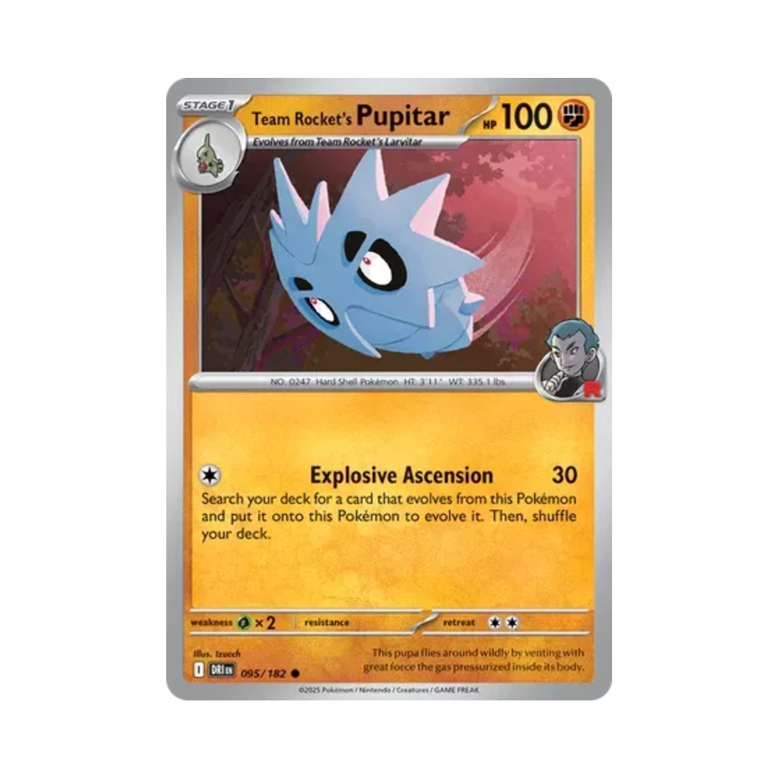 포켓몬 TCG 로켓단의 데기라스 C 데스티니드 라이벌스 (영문판)(Pokemon TCG Team Rocket's Pupitar C Destined Rivals (English Ver.))