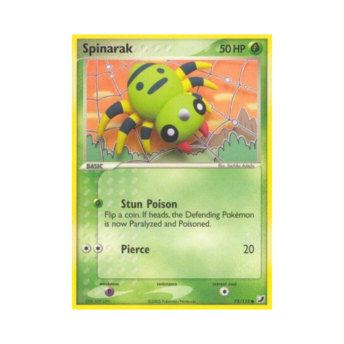 UF75/115 Pokemon TCG Spinarak C EX Unseen Forces (English Ver.)