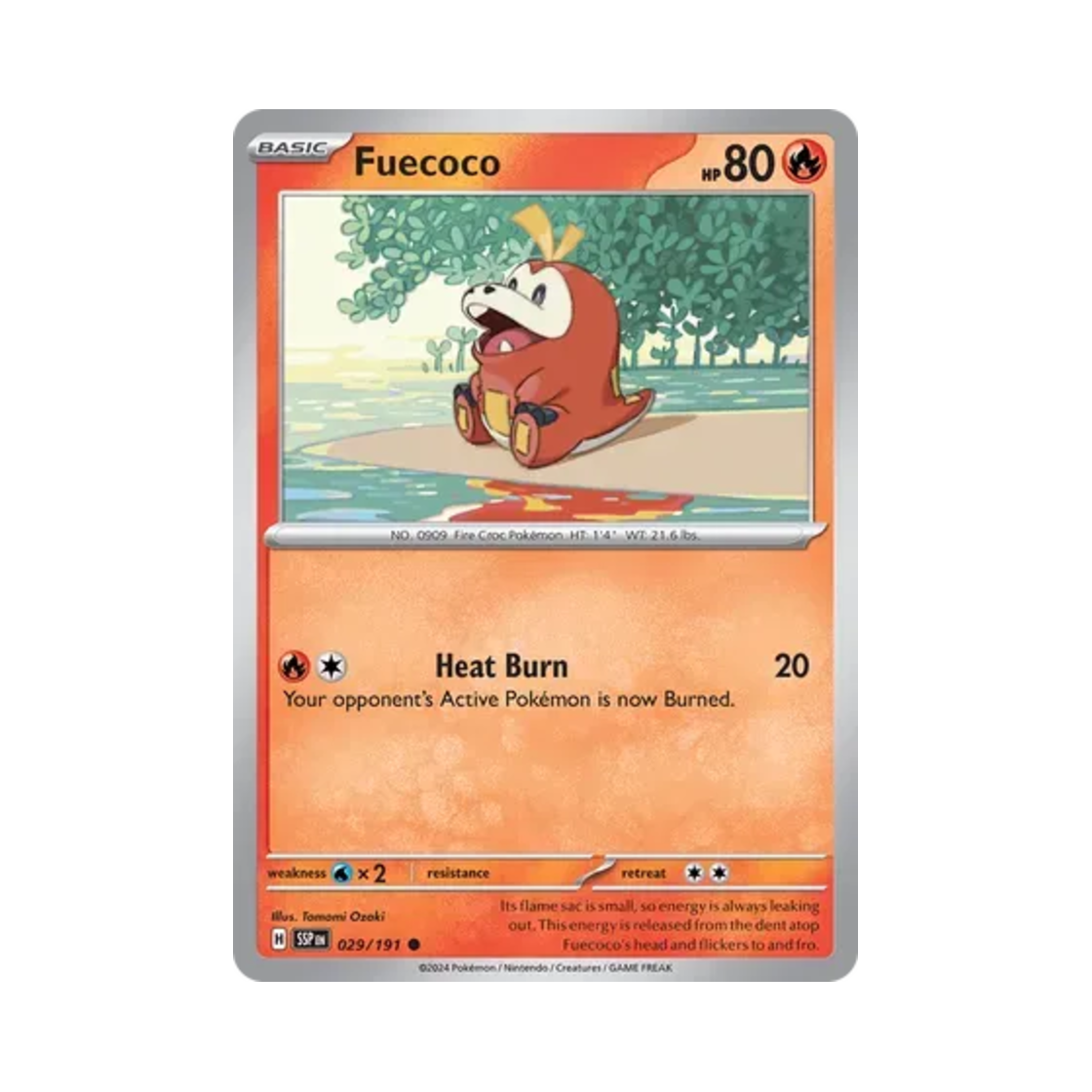 포켓몬 TCG 뜨아거 C 서징 스파크 (영문판)(Pokemon TCG Fuecoco C Surging Sparks (English Ver.))