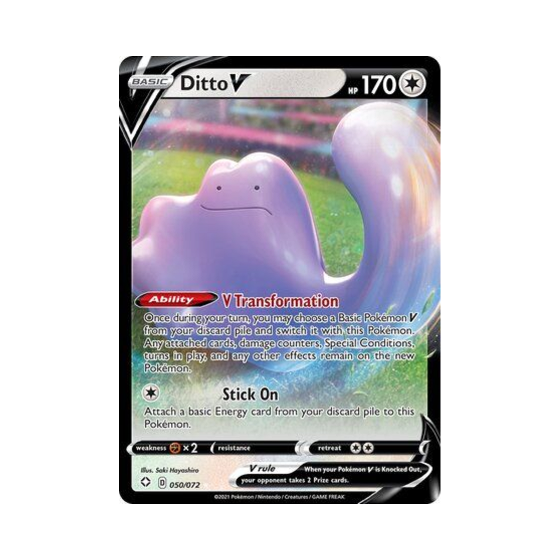 포켓몬 TCG 메타몽 V HRV 샤이닝 페이츠 (영문판)(Pokemon TCG Ditto V HRV Shining Fates (English Ver.))