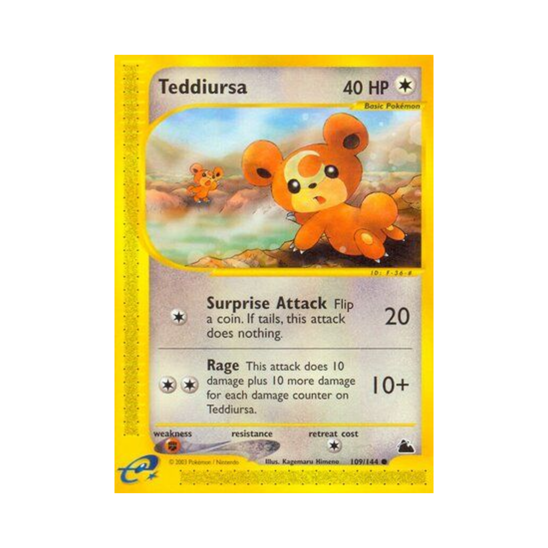 포켓몬 TCG 깜지곰 C 스카이리지 (영문판)(Pokemon TCG Teddiursa C Skyridge (English Ver.)) - 1