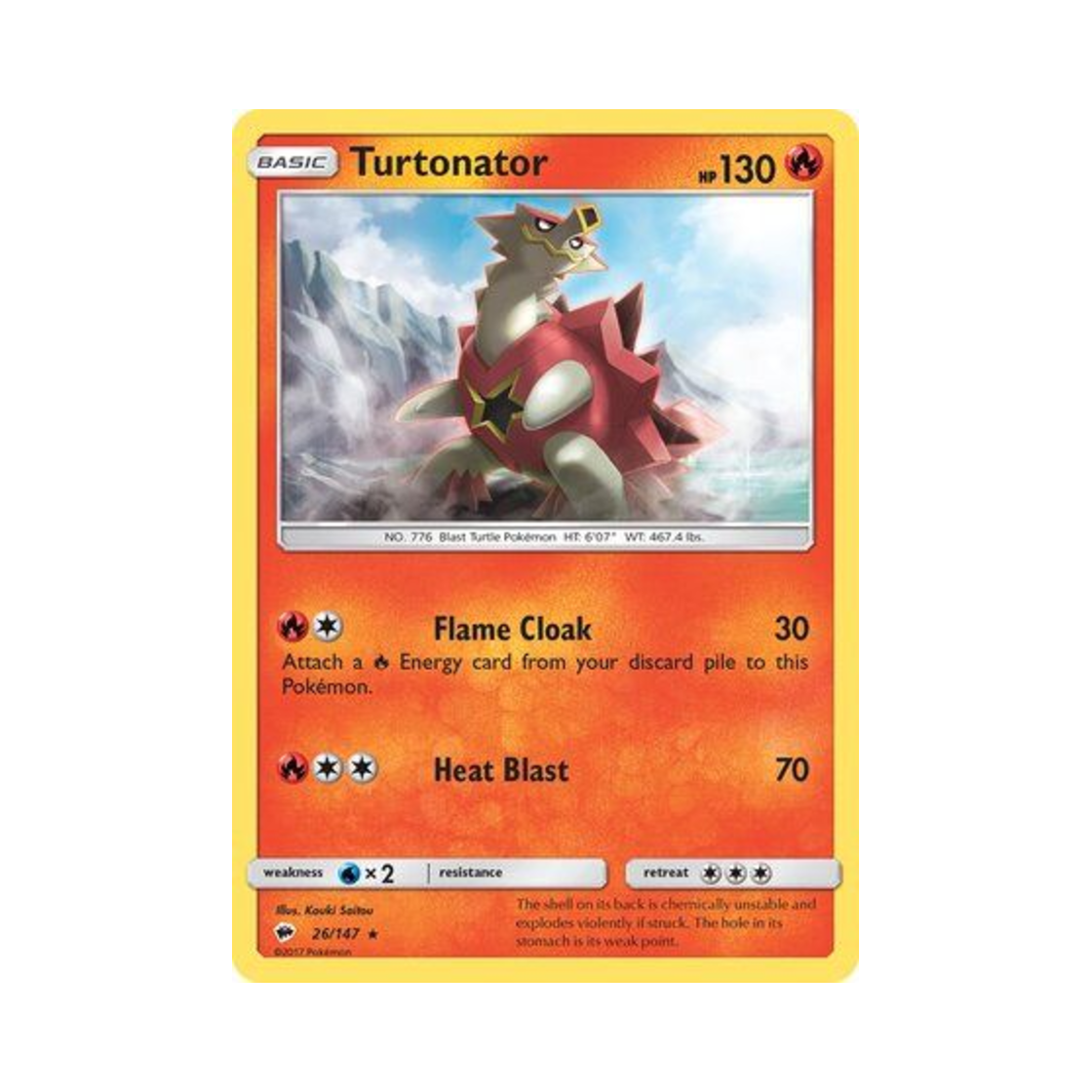 포켓몬 TCG 폭거북스 R 버닝 쉐도우 (영문판)(Pokemon TCG Turtonator R Burning Shadows (English Ver.)) - 1