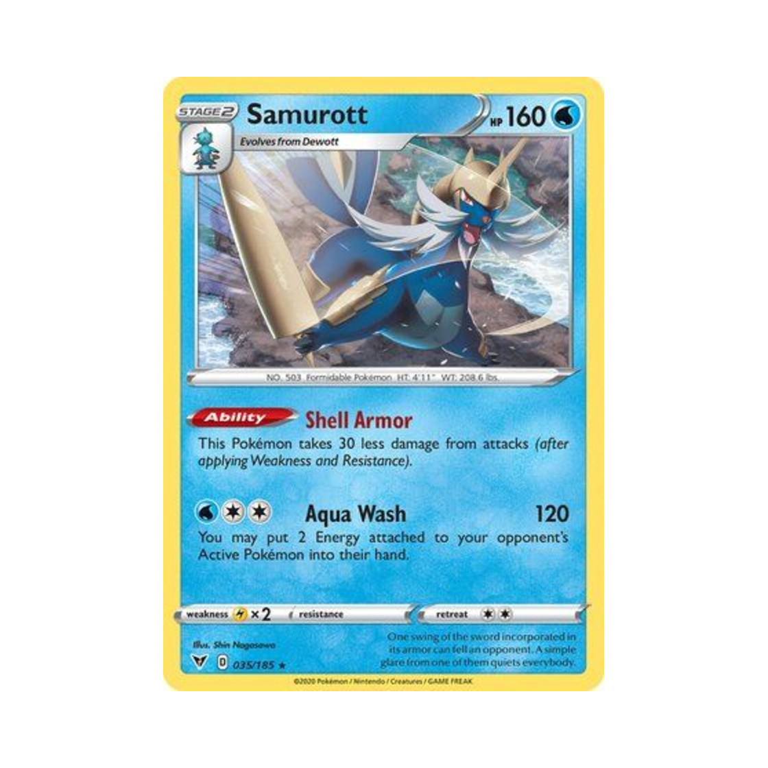 포켓몬 TCG 대검귀 R 비비드 볼티지 (영문판)(Pokemon TCG Samurott R Vivid Voltage (English Ver.)) - 1