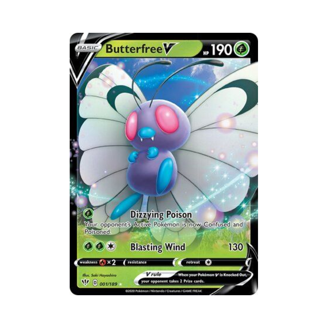 포켓몬 TCG 버터플 V HRV 다크니스 어블레이즈 (영문판)(Pokemon TCG Butterfree V HRV Darkness Ablaze (English Ver.)) - 1