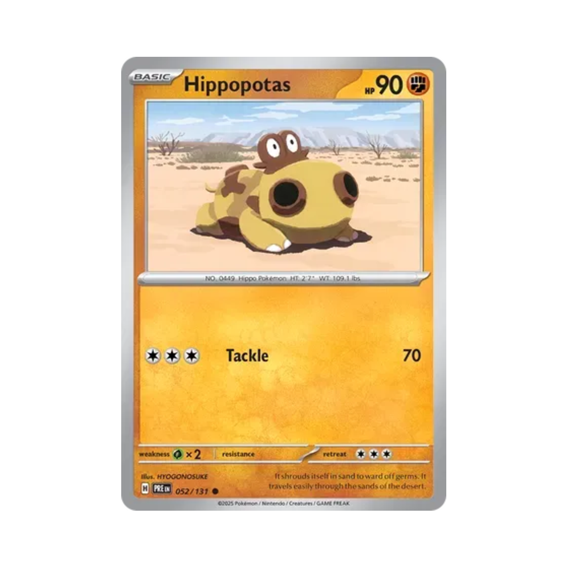 PRE052/131 Pokemon TCG Hippopotas C Prismatic Evolutions (English Ver.)