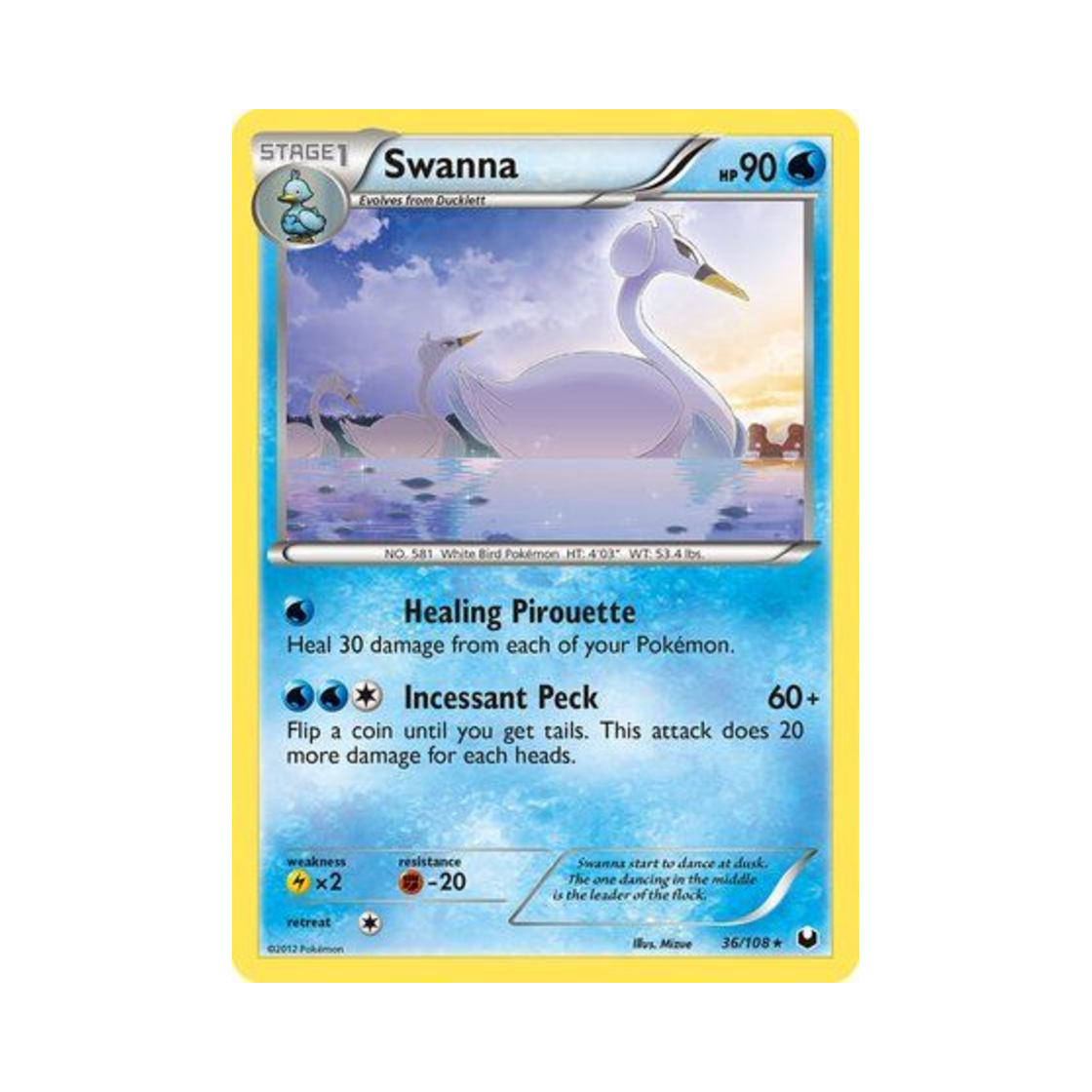 포켓몬 TCG 스완나 R 다크 익스플로러스 (영문판)(Pokemon TCG Swanna R Dark Explorers (English Ver.)) - 1