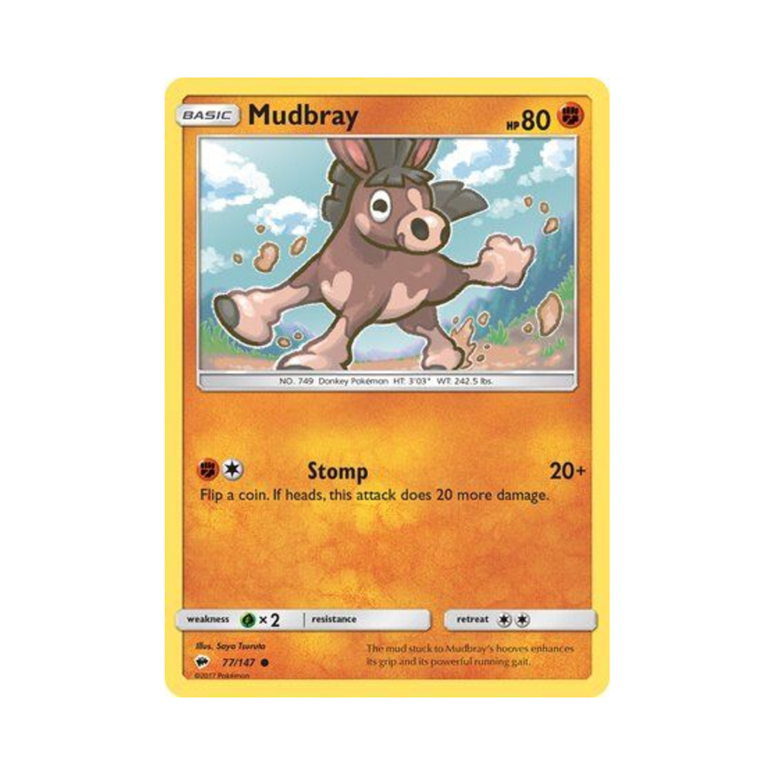 포켓몬 TCG 머드나기 C 버닝 쉐도우 (영문판)(Pokemon TCG Mudbray C Burning Shadows (English Ver.)) - 1