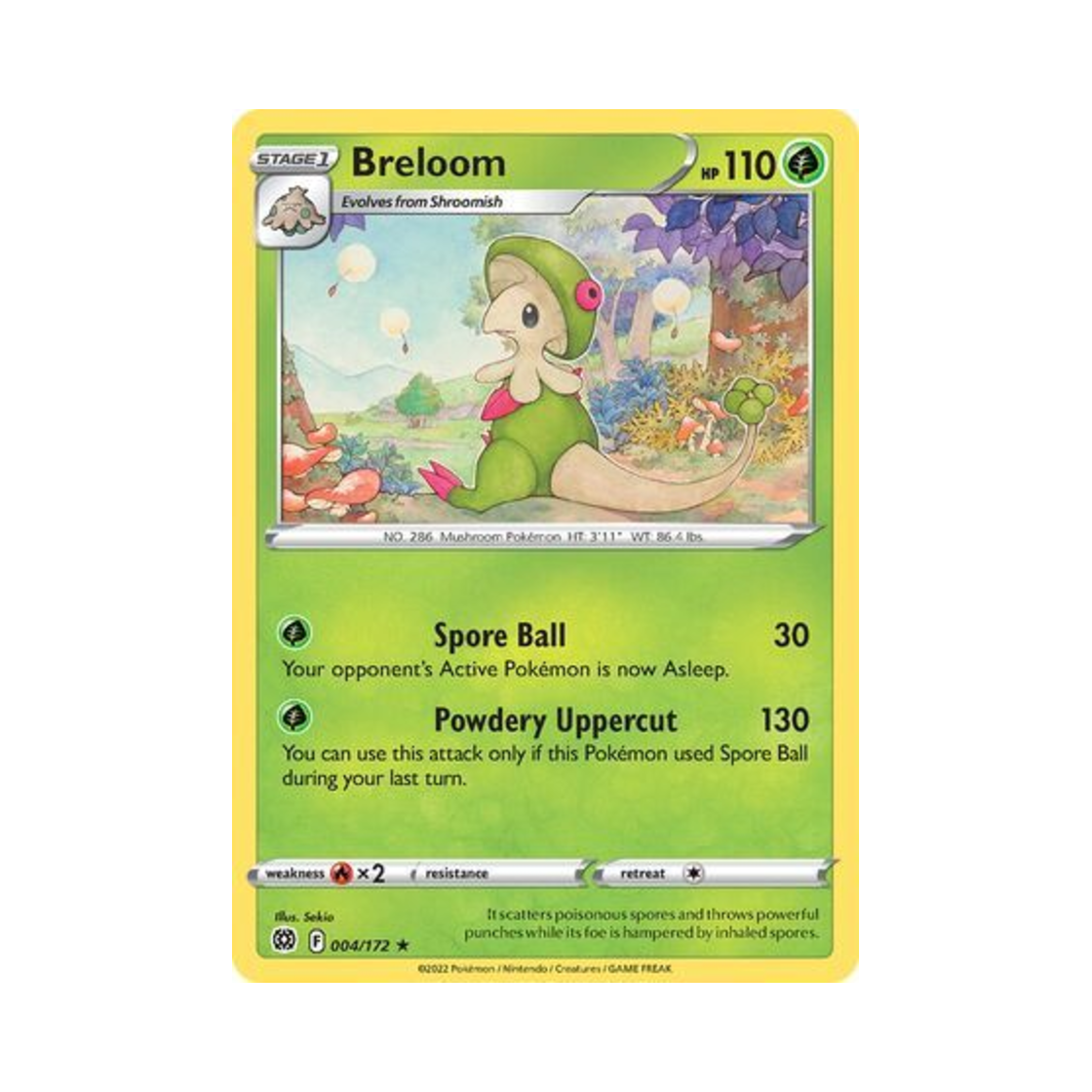 포켓몬 TCG 버섯모 R 브릴리언트 스타즈 (영문판)(Pokemon TCG Breloom R Brilliant Stars (English Ver.)) - 1