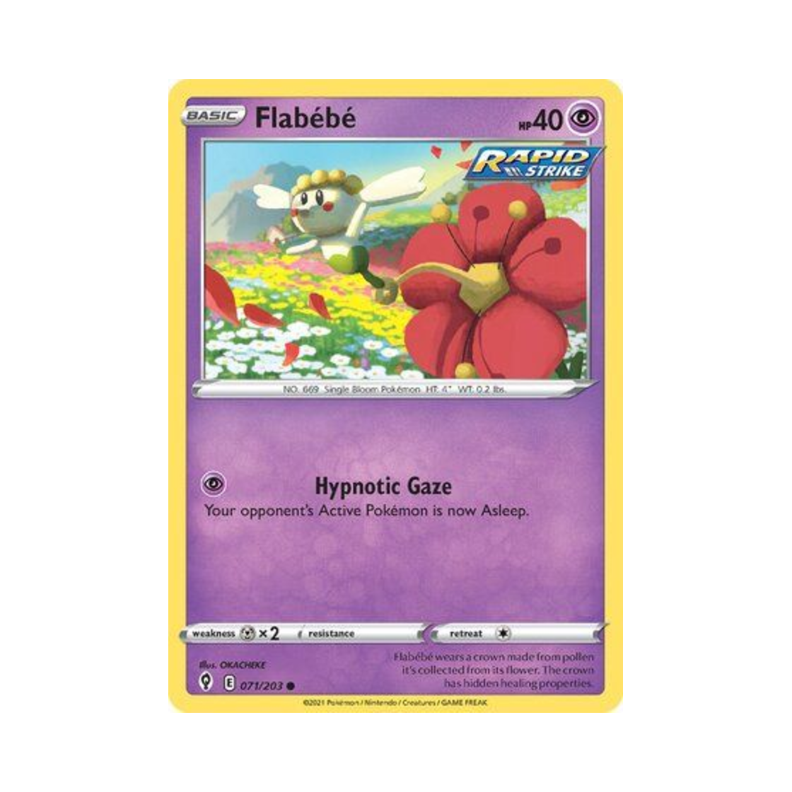 포켓몬 TCG 플라베베 C 이볼빙 스카이즈 (영문판)(Pokemon TCG Flabebe C Evolving Skies (English Ver.)) - 1