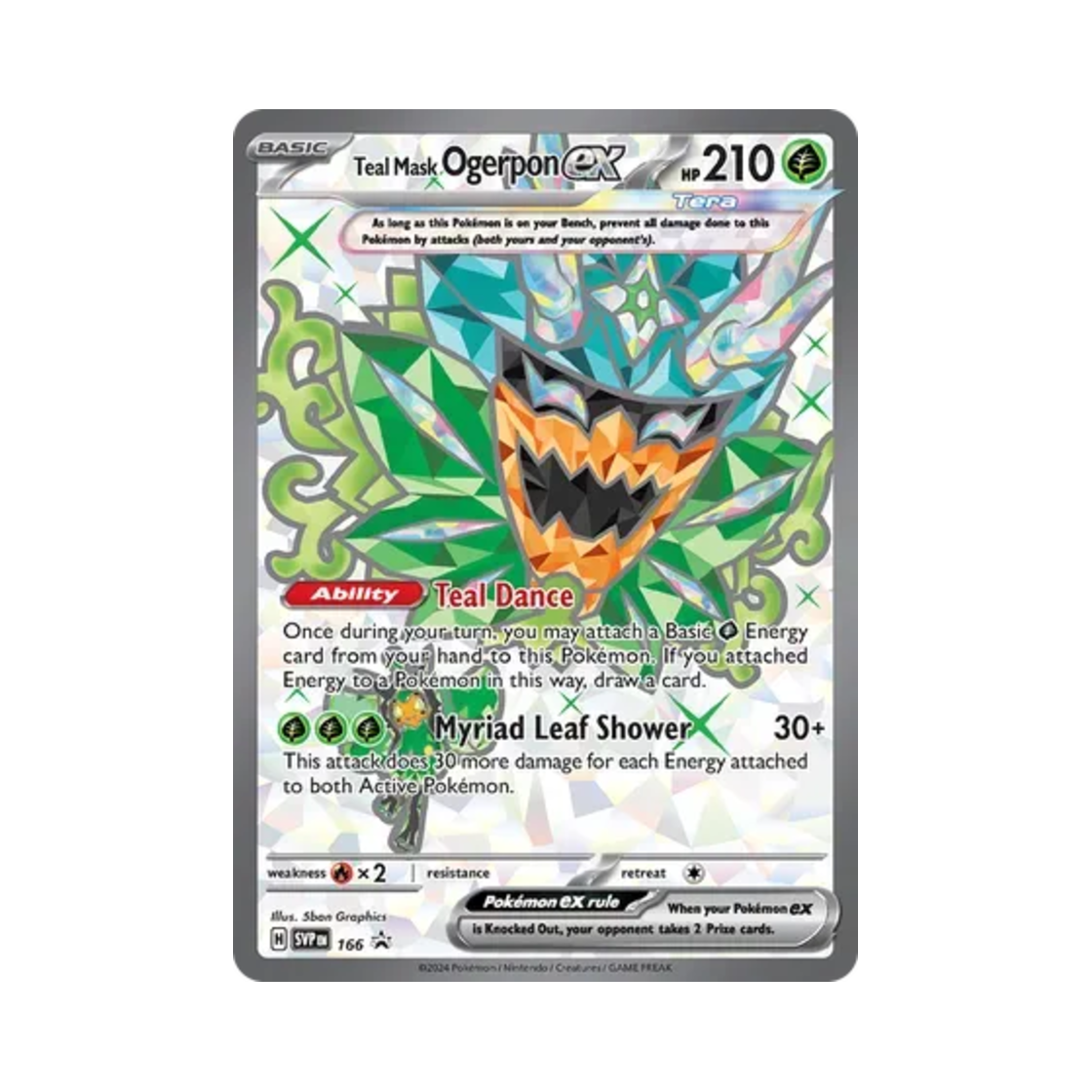 포켓몬 TCG 오거폰 벽록의 가면 ex P 스칼렛 & 바이올렛 프로모 카드 (영문판)(Pokemon TCG Teal Mask Ogerpon ex P Scarlet & Violet Promos (English Ver.)) - 1