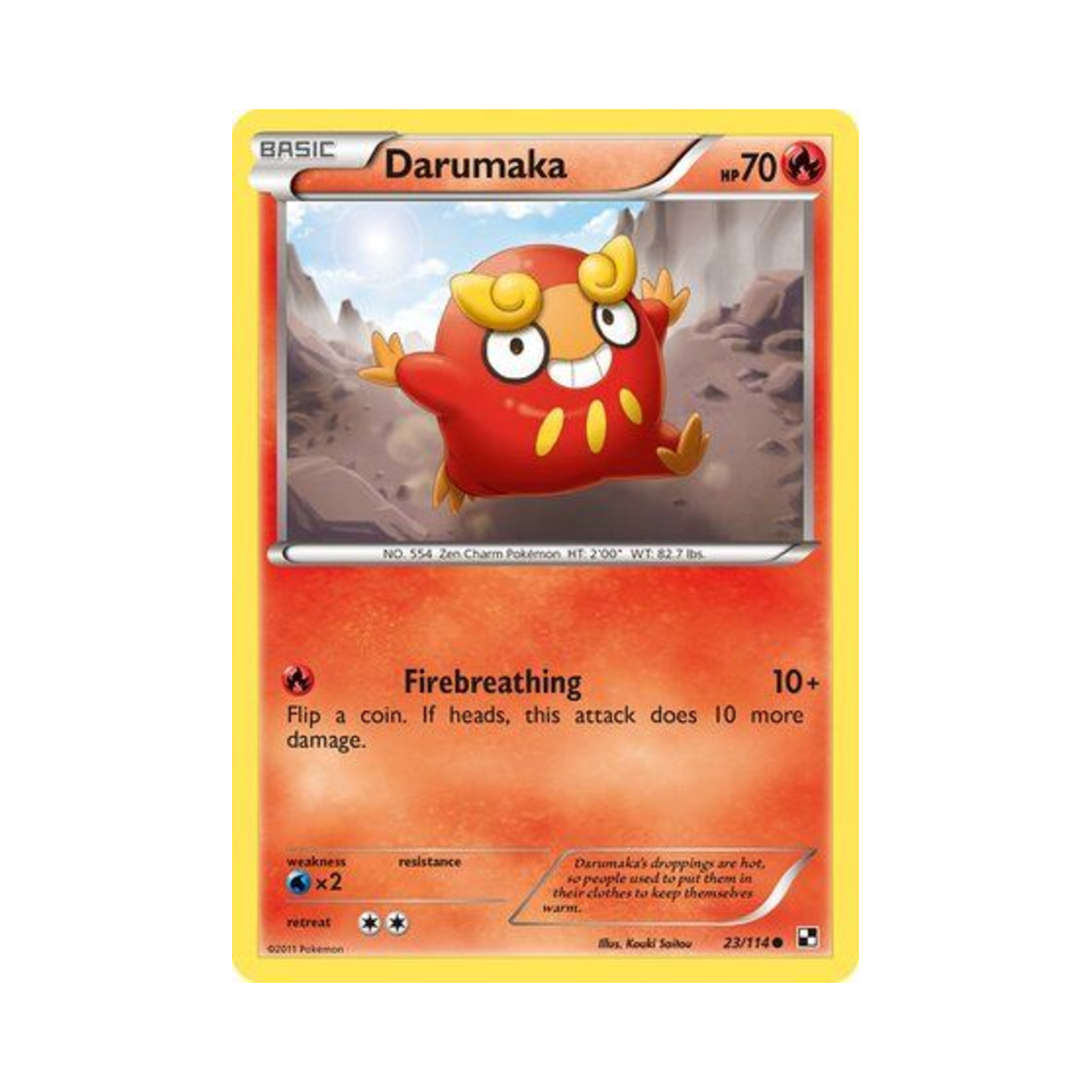 포켓몬 TCG 달막화 C 블랙 & 화이트 (영문판)(Pokemon TCG Darumaka C Black & White (English Ver.)) - 1