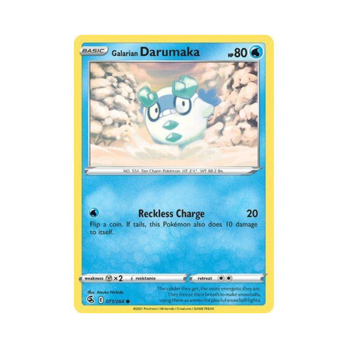 포켓몬 TCG 가라르 달막화 C 퓨전 스트라이크 (영문판)(Pokemon TCG Galarian Darumaka C Fusion Strike (English Ver.)) - 1