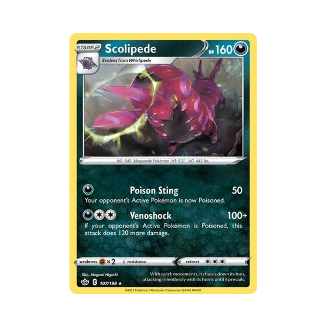 포켓몬 TCG 펜드라 R 칠링 레인 (영문판)(Pokemon TCG Scolipede R Chilling Reign (English Ver.))