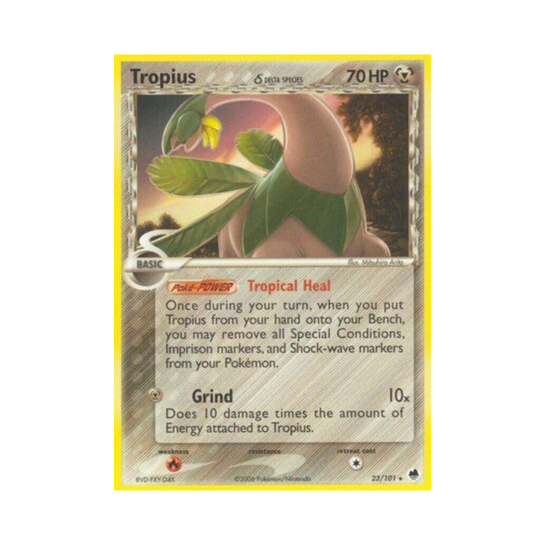 포켓몬 TCG 트로피우스 R EX 드래곤 프론티어스 (영문판)(Pokemon TCG Tropius R EX Dragon Frontiers (English Ver.)) - 1
