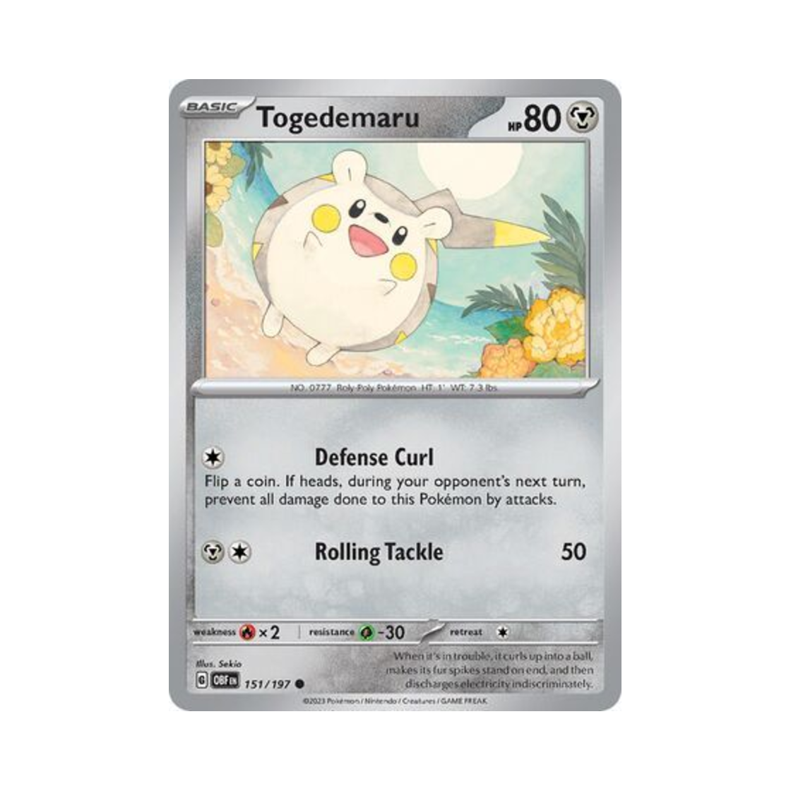 포켓몬 TCG 토게데마루 C 옵시디언 플레임즈 (영문판)(Pokemon TCG Togedemaru C Obsidian Flames (English Ver.)) - 1
