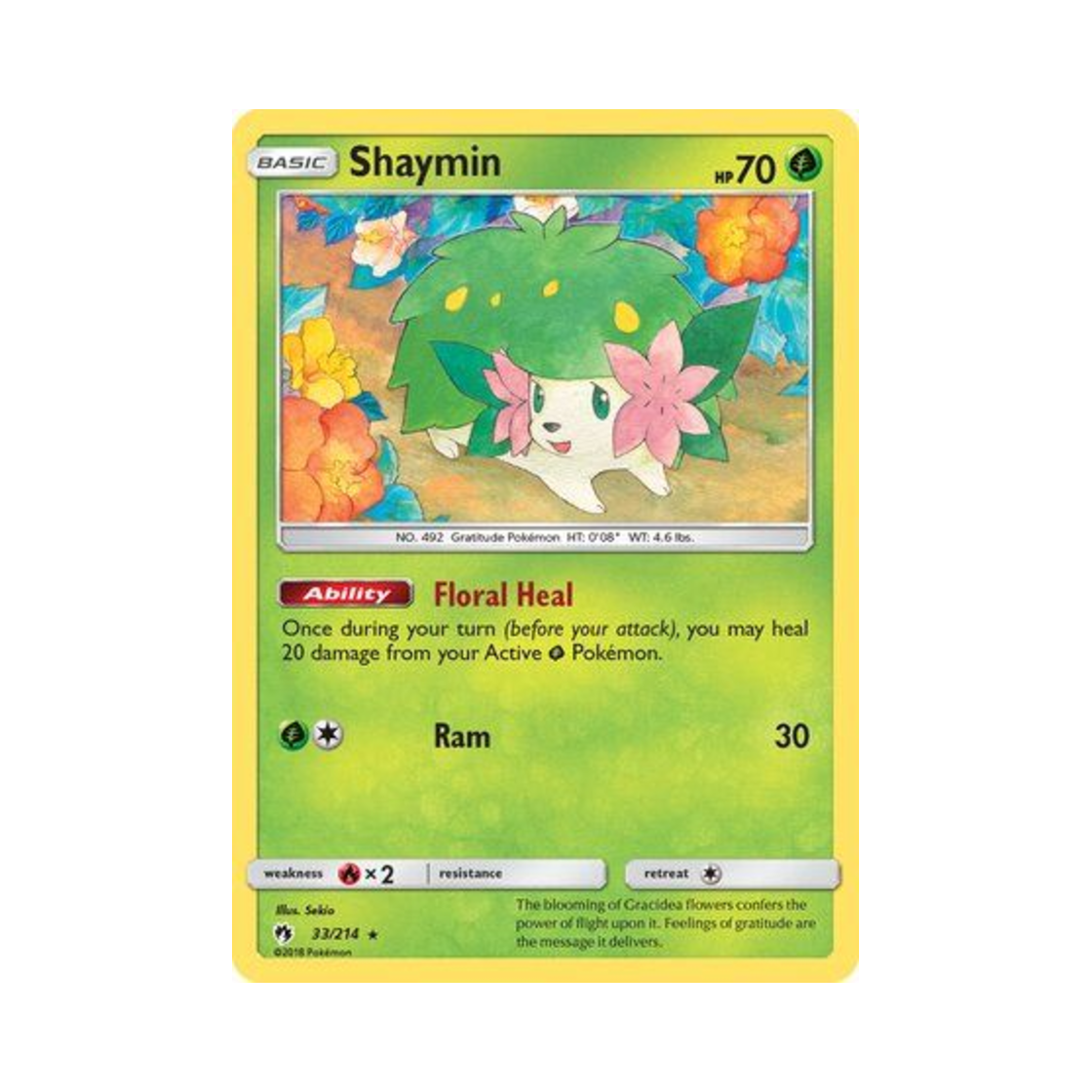 포켓몬 TCG 쉐이미 RH 로스트 썬더 (영문판)(Pokemon TCG Shaymin RH Lost Thunder (English Ver.)) - 1