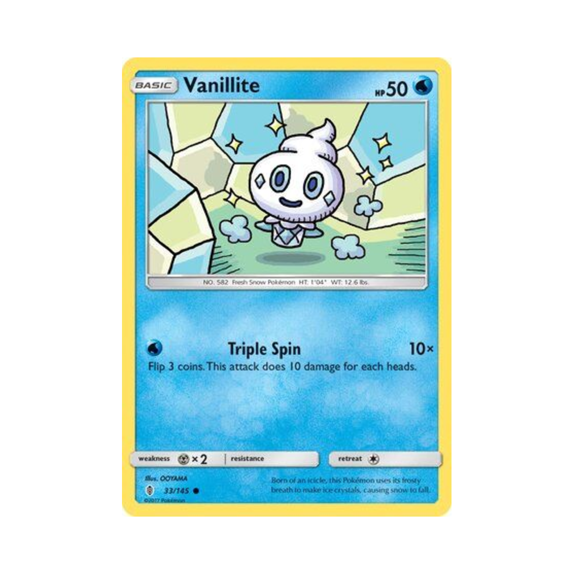 포켓몬 TCG 바닐프티 C 가디언스 라이징 (영문판)(Pokemon TCG Vanillite C Guardians Rising (English Ver.))