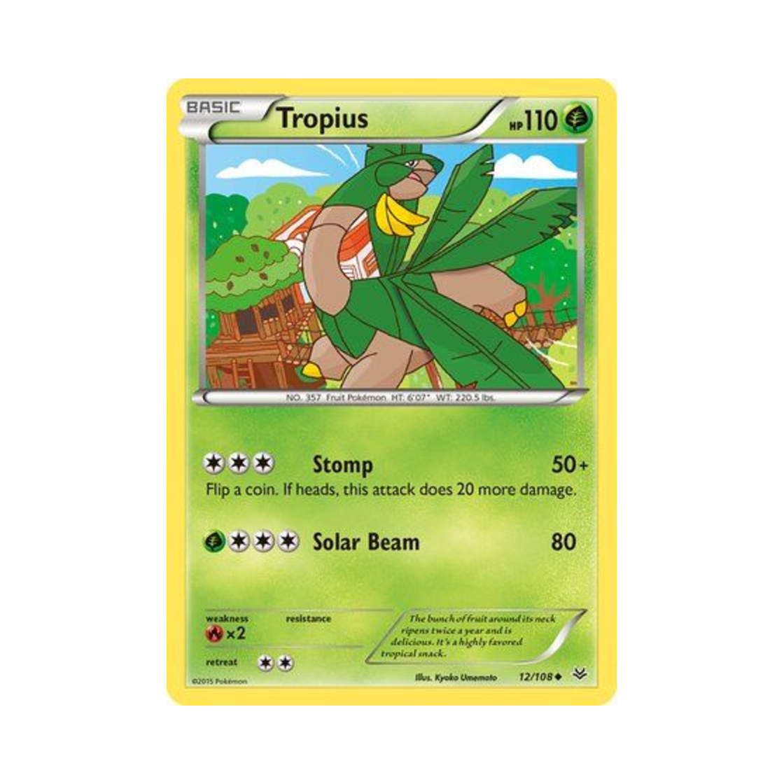 포켓몬 TCG 트로피우스 U 로어링 스카이즈 (영문판)(Pokemon TCG Tropius U Roaring Skies (English Ver.))