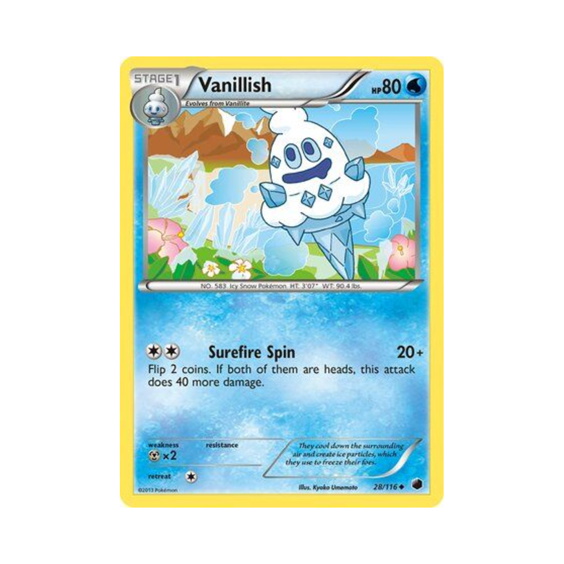 포켓몬 TCG 바닐리치 U 플라스마 프리즈 (영문판)(Pokemon TCG Vanillish U Plasma Freeze (English Ver.)) - 1